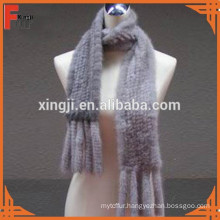 fashion knitted mink fur scarf